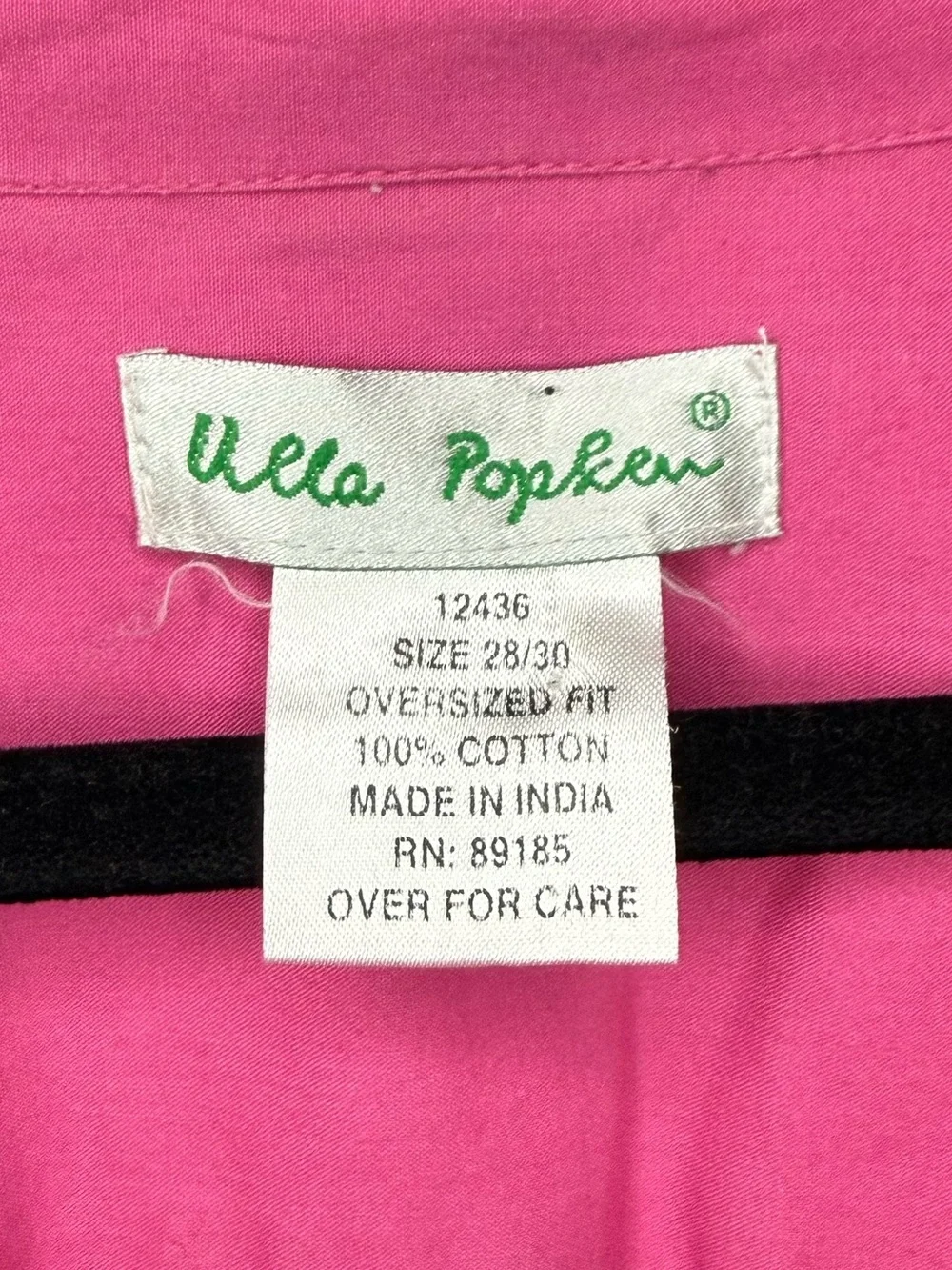 ULLA POPKEN Oversized Barbiecore Pink Preppy Buttondown Shirt